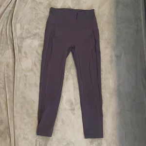 Grey Cropped Lululemon Leggings